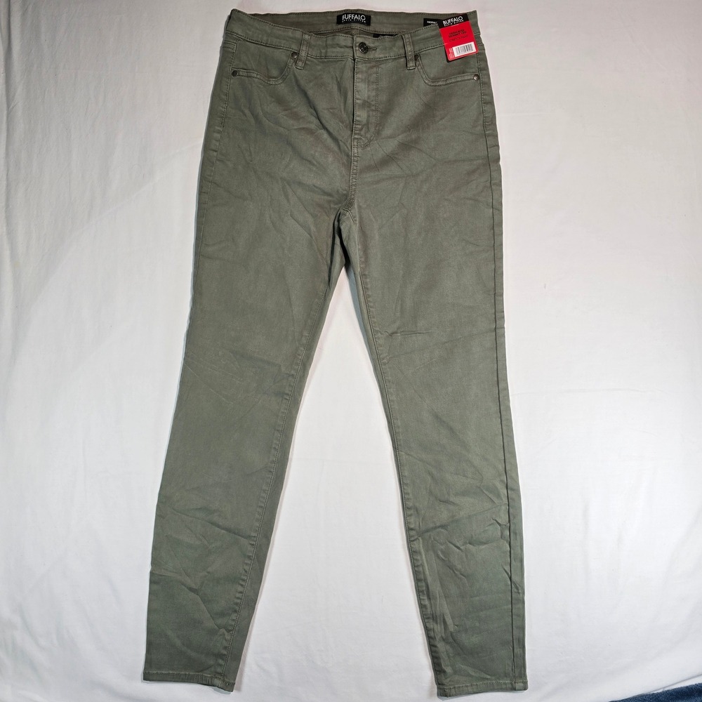 Buffalo David Bitton Hannah High Rise Skinny Stretch Pants Vintage Green 8/29